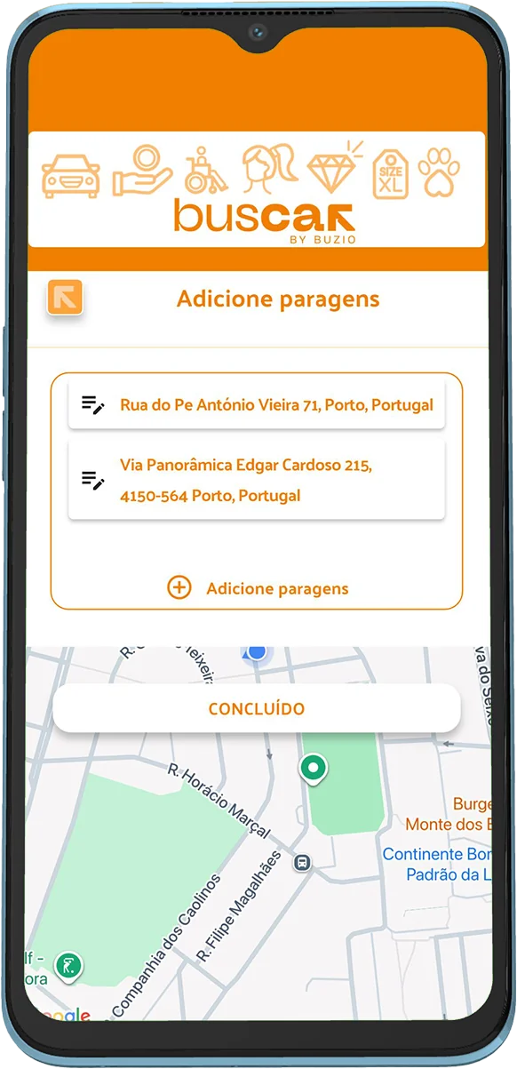 Segue o motorista e ajusta o percurso