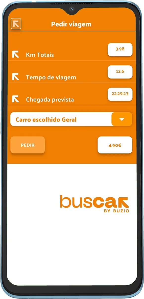 Cria a viagem e vê o preço antes de pedir