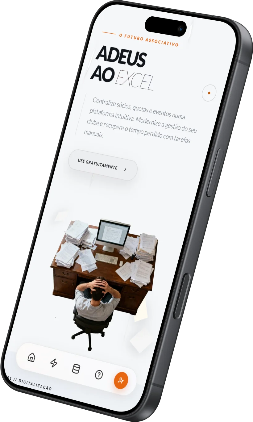 Clubio — site em telemóvel