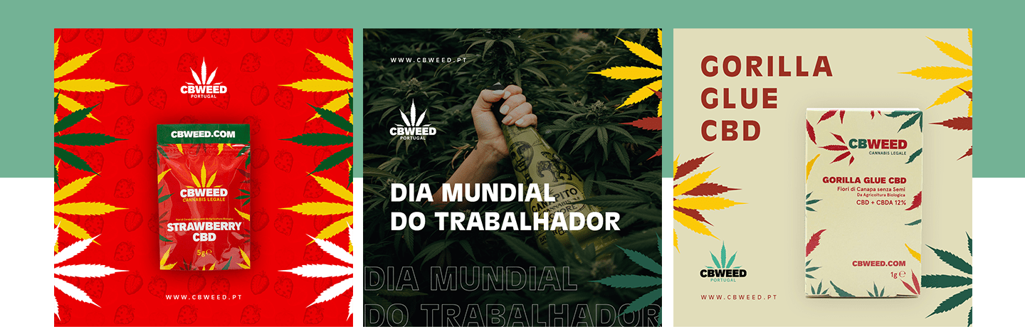 posts de produtos cbweed e data comemorativa