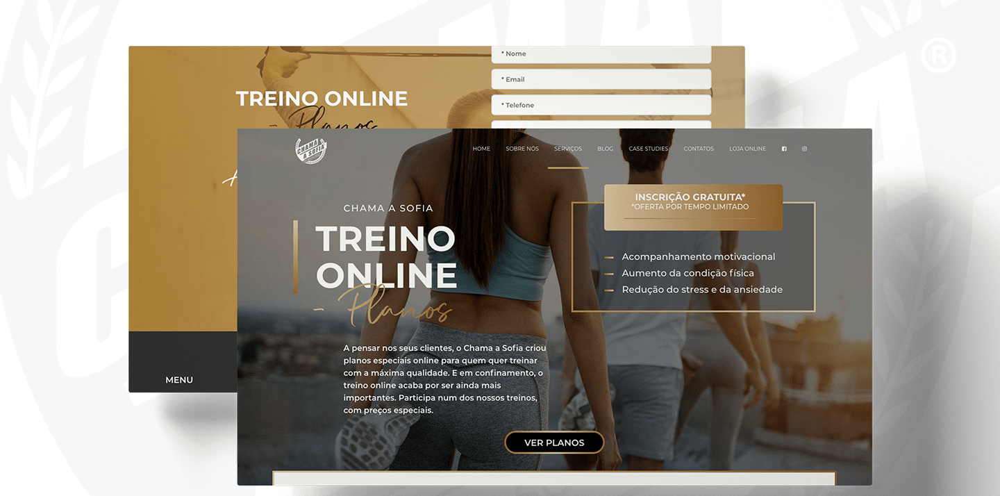 screen dos serviços do website