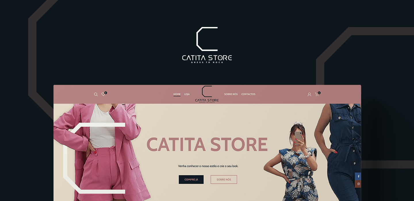 screen da loja online da catita store