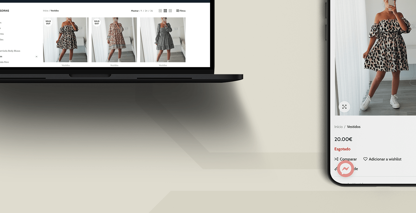 screen da loja online da catita store