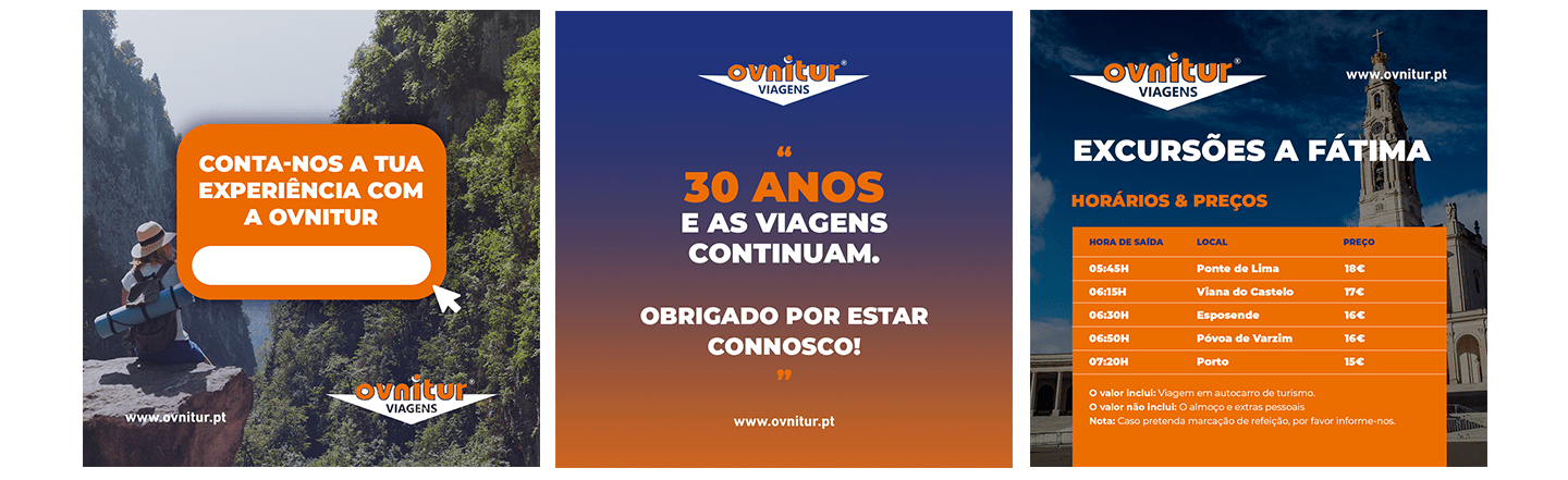 post da ovnitur de contar a experiência 30 anos da ovnitur excursões a fátima com horários e preços