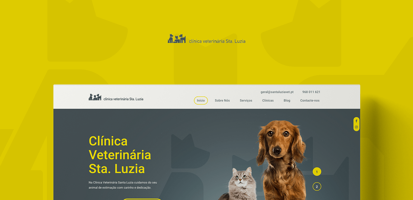 screen da homepage do website