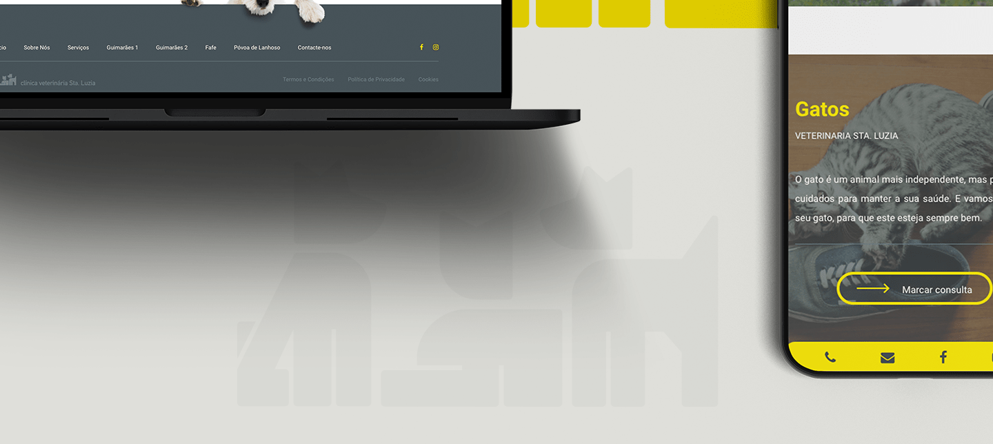 screen de mobile do website